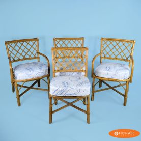 Set of 4 Bamboo Organic Dining Chairs