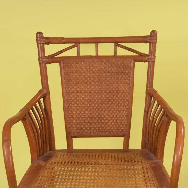 Set of 4 British Colonial Rattan Armchairs