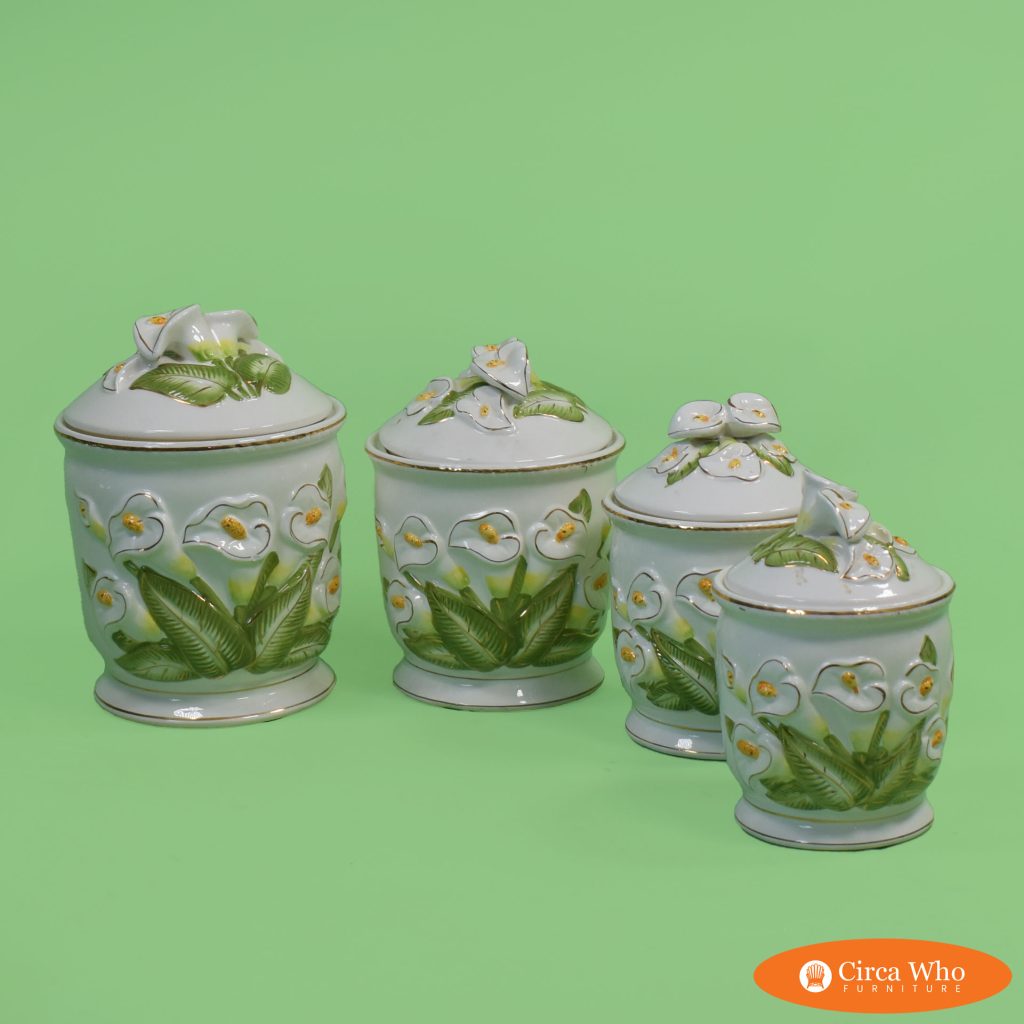 Set of 4 Calla Lily Jars