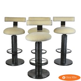 Set of 4 Chrome Barstools by Design For Leisure