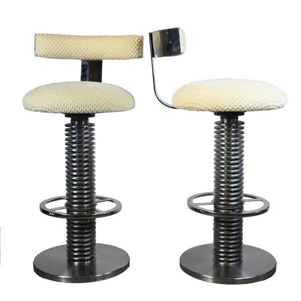 Set of 4 Chrome Barstools by Design For Leisure