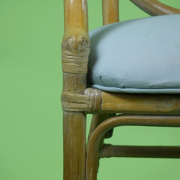 Set of 4 Ice Crackled Rattan Dining Chairs