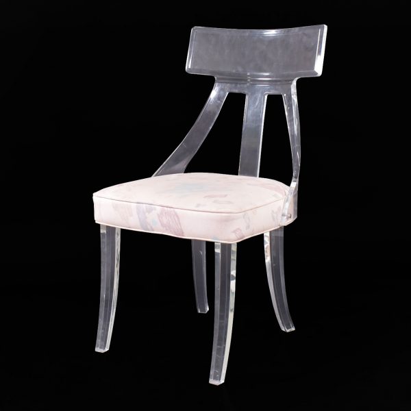 Pair of Lucite Klismos Chairs by Hill Manufacturing