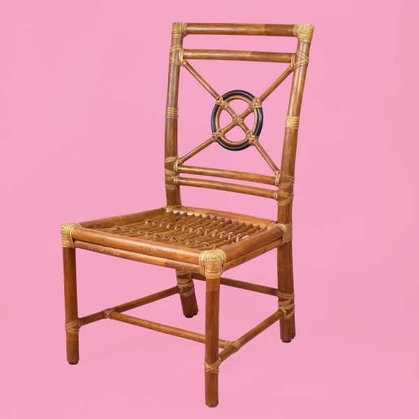 Set of 4 McGuire Target Back Chairs