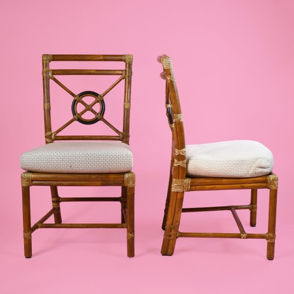 Set of 4 McGuire Target Back Chairs