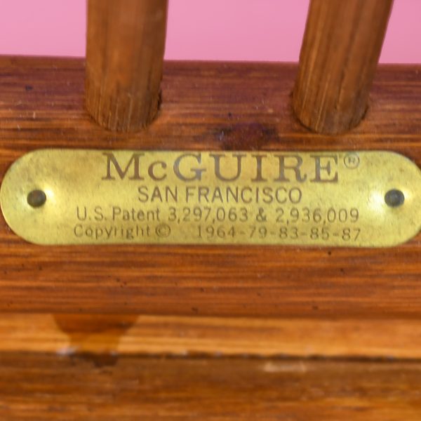 Set of 4 McGuire Target Back Chairs