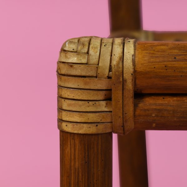 Set of 4 McGuire Target Back Chairs