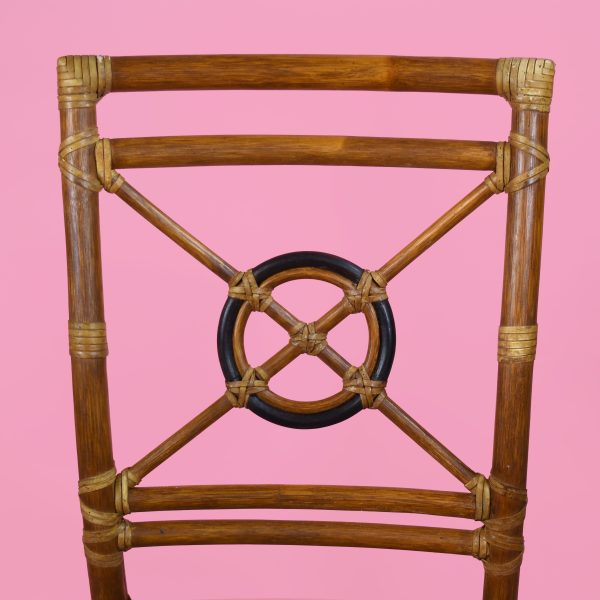Set of 4 McGuire Target Back Chairs