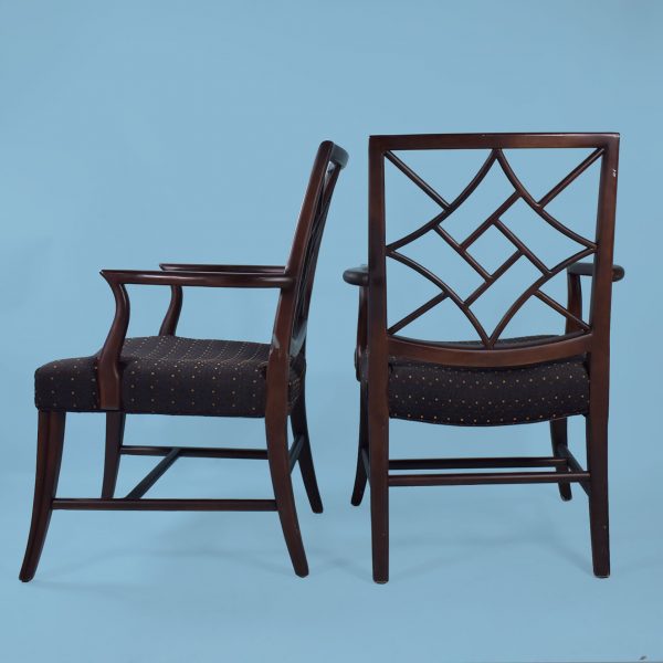 Set of 5 Cockpen Fretwork Arm Chairs