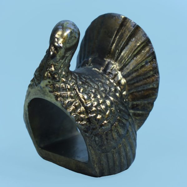 Set of 6 Brass Thanksgiving Napkins Holders