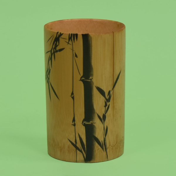 Set of 6 Hand-painted Bamboo Cups