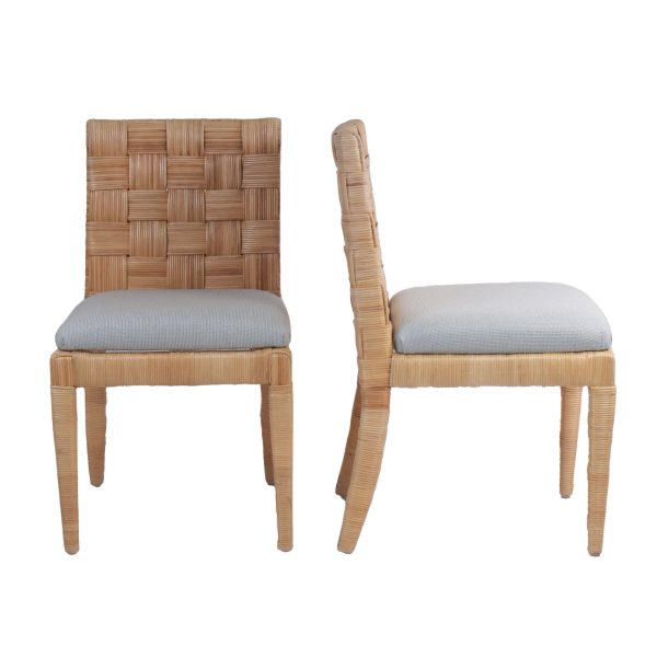 Set of 6 Island Block Dining Chairs by John Hutton for Donghia