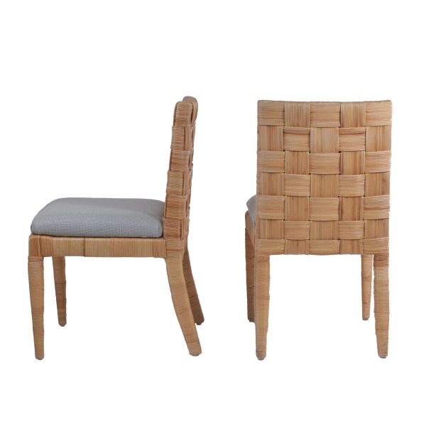 Set of 6 Island Block Dining Chairs by John Hutton for Donghia