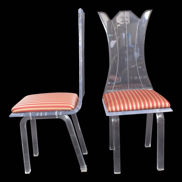 Set of 6 Lucite Klismos Chairs