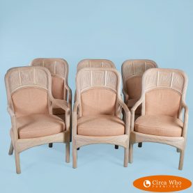 Set of 6 pencil Reed Arm Chairs