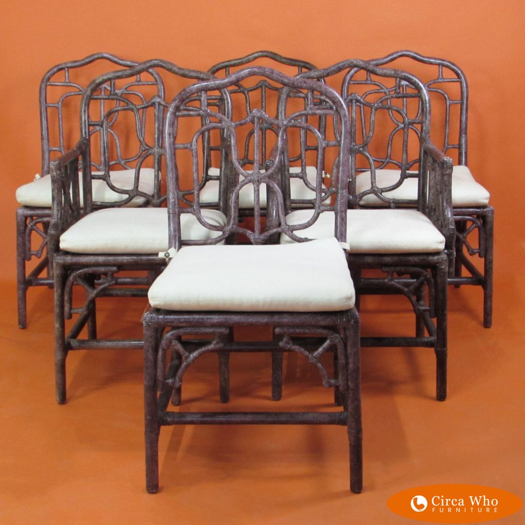 Set of 6 Rattan Dining Chairs | Circa Who