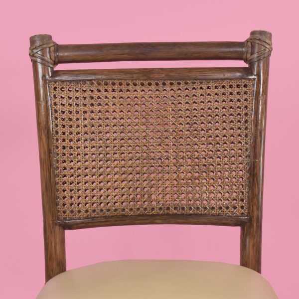 Set of 6 Rattan and Cane Dining Chairs By McGuire