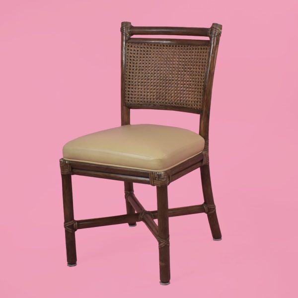 Set of 6 Rattan and Cane Dining Chairs By McGuire