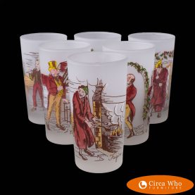 Set of 6 Charles Dickens Oliver Twistes Highball Glasses