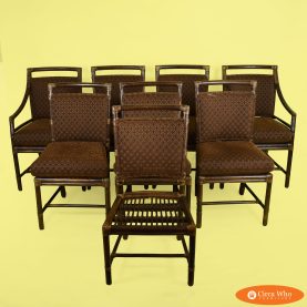 Set of 8 Target Back McGuire Dining Chairs