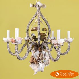 Shell Chandelier in nice condition handmade with natural shells