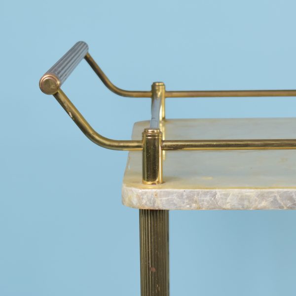 Shell and Brass Bar Cart