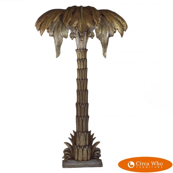 Silver Leaf Roche Style Floor Lamp