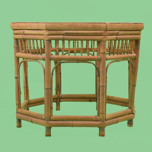 Single Bamboo Hexagonal Side Table