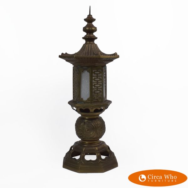 Single Brass Pagoda Table Lamp