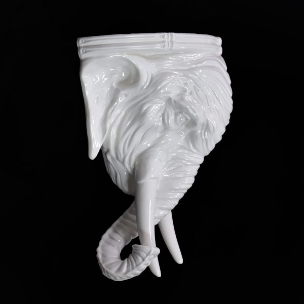 Single Ceramic Elephant Sconce