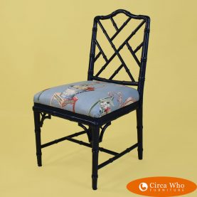 Single Faux Bamboo Chippendale Side Chair