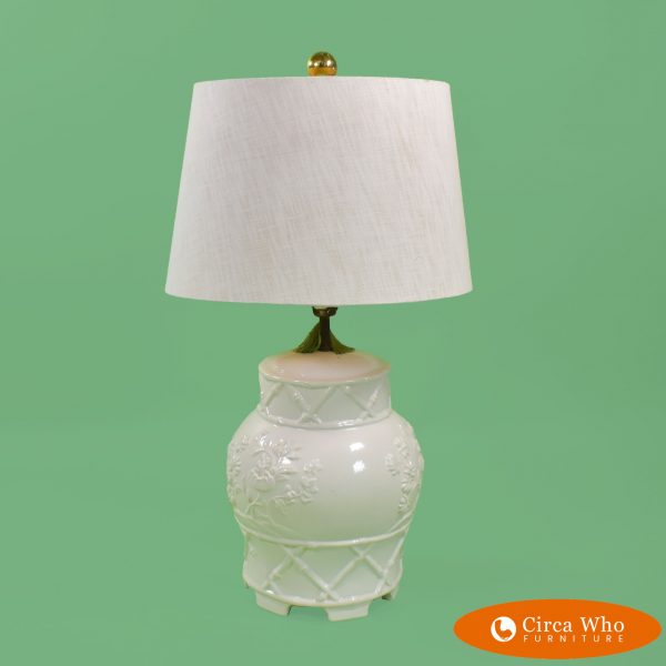 Single Fretwork Floral Table Lamp