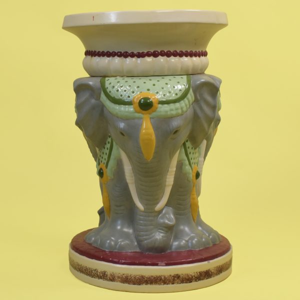 Single Green Indian Elephant Stool