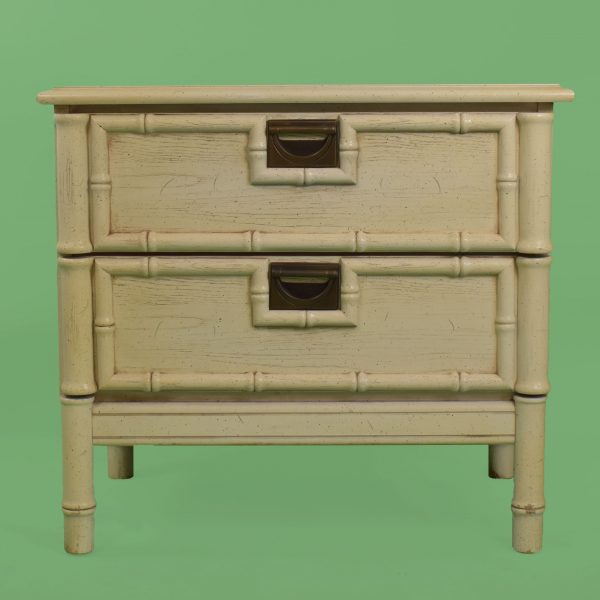 Single Large Faux Bamboo Nightstand