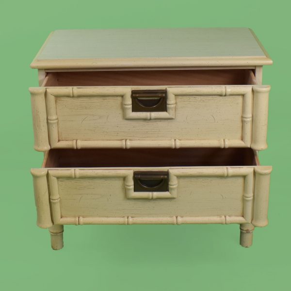 Single Large Faux Bamboo Nightstand