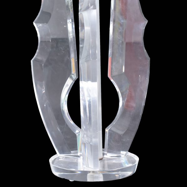 Single Lucite Midcentury Table Lamp