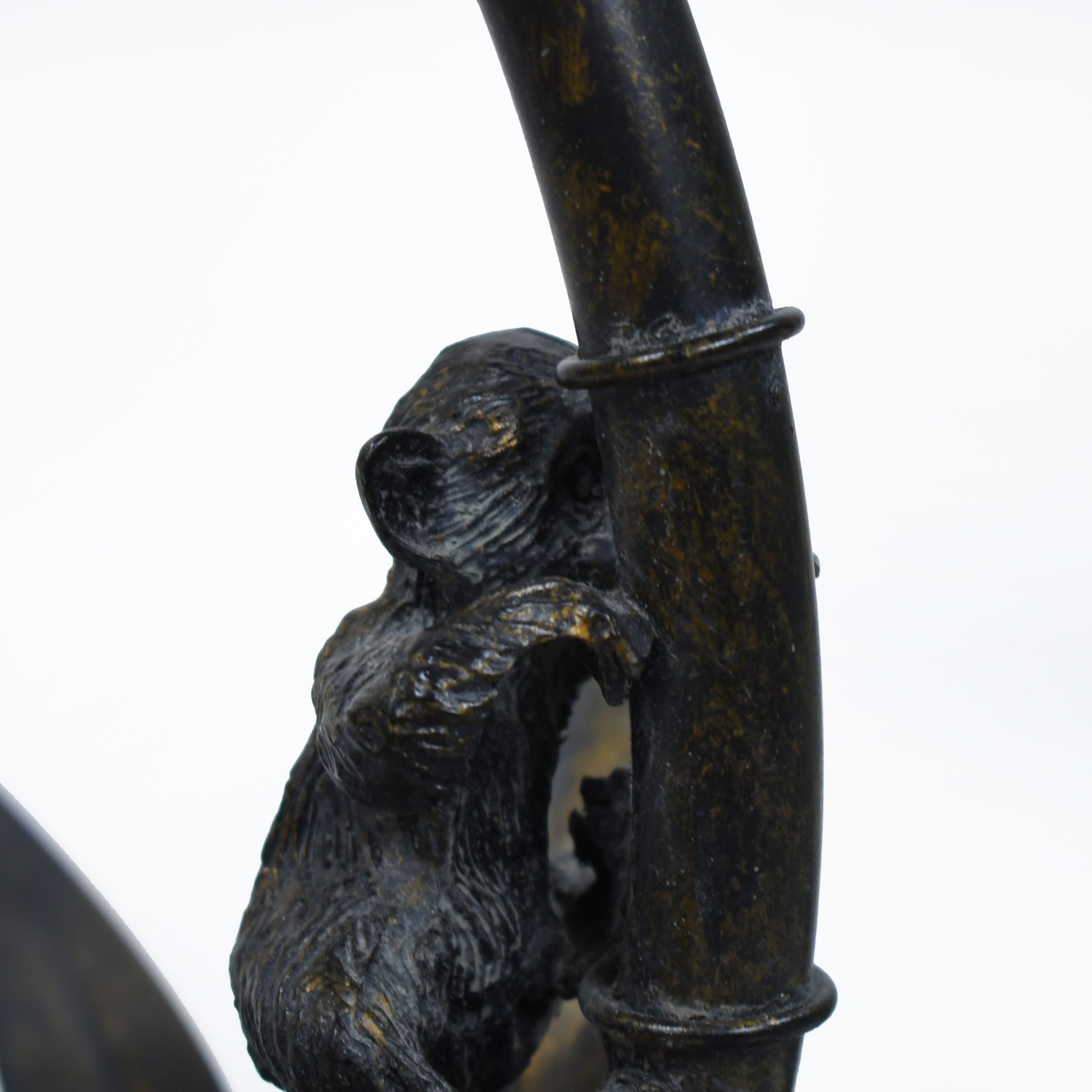 Single Palm Tree Books and Monkeys Table Lamp