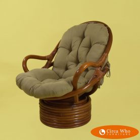 Single Papasan Swivel Chair