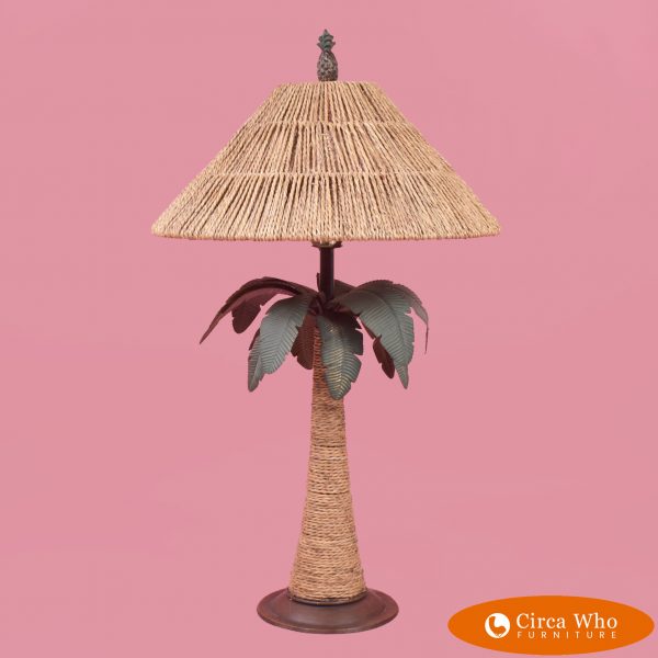 Single Vintage Palm Tree Table Lamp