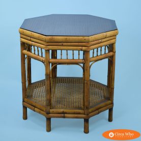 Small Brighton Style With Cane Side Table