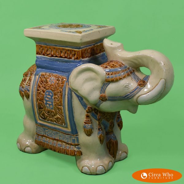 Small Ceramic Elephant Garden seat