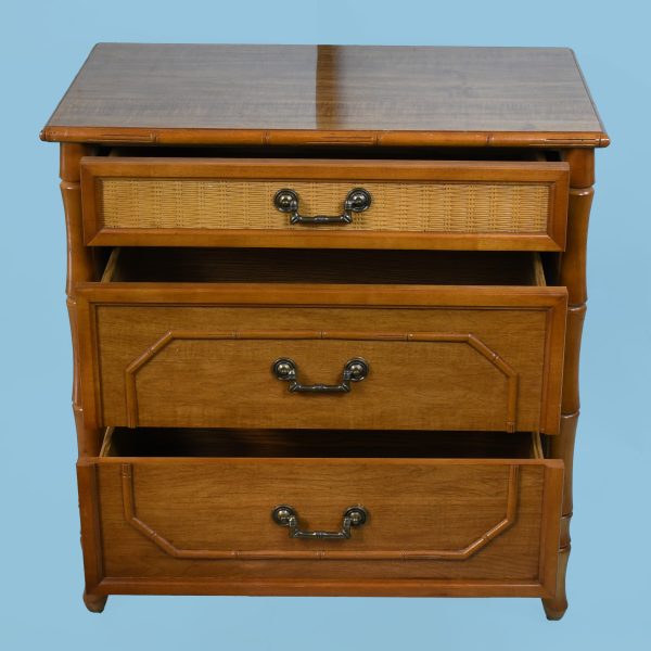 Small Faux Bamboo Chest by Broyhill