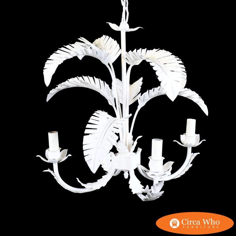 Small Faux Bamboo Leaves Chandelier