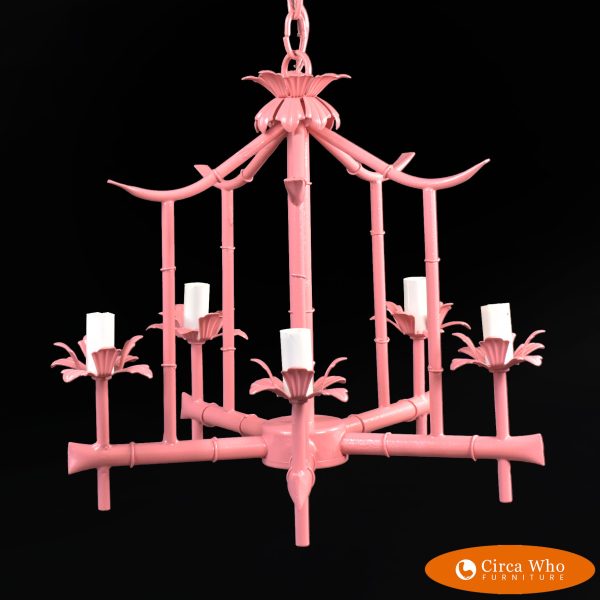 Small Pagoda Pink Chandelier