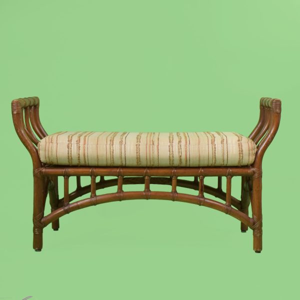 Small Rattan Wing Bench