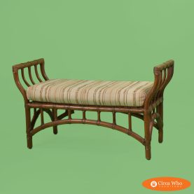 Small Rattan Wing Bench