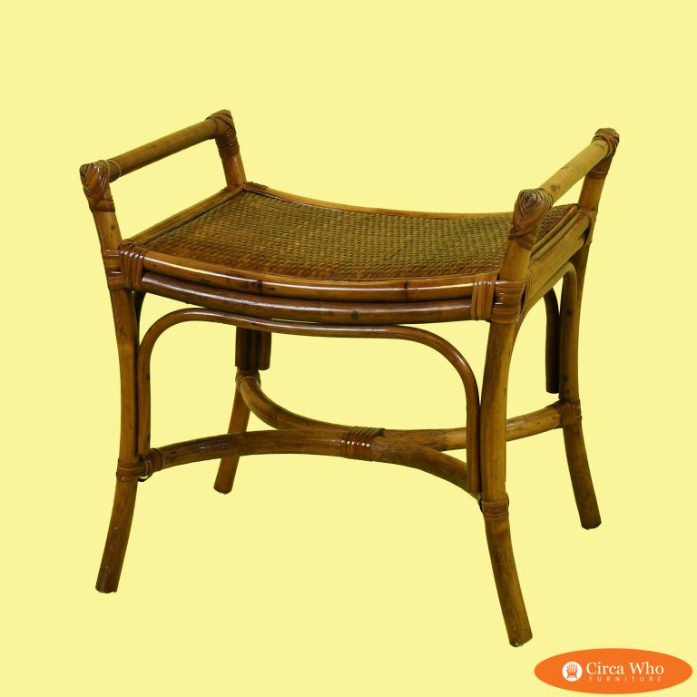 Small Rattan Wing Bench