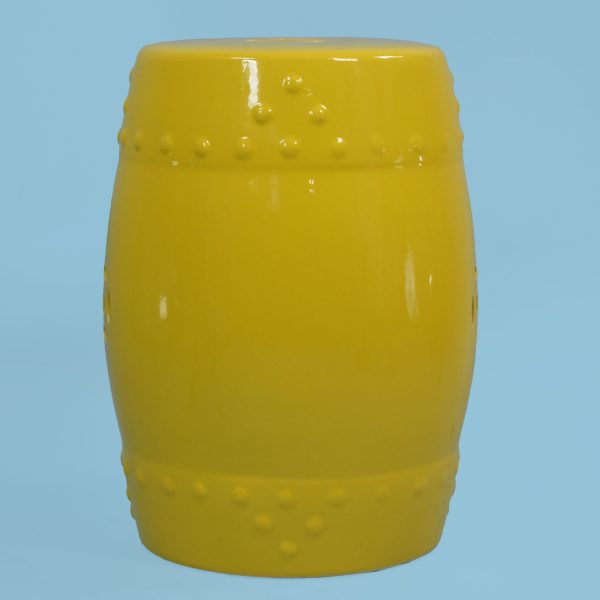 Small Yellow Ceramic Garden Seat