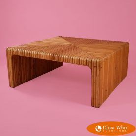 Split Bamboo coffee table in natural vintage condition