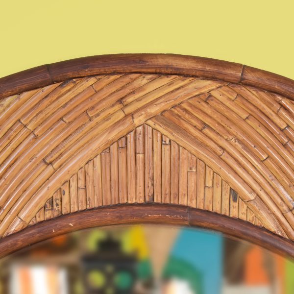 Split Bamboo Dome Mirror